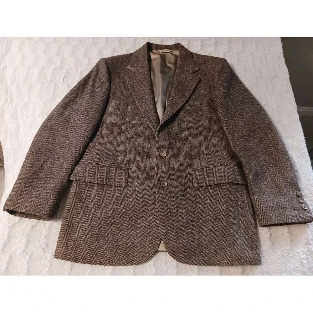 Vintage Oakmont Grey Wool Sport Coat Suit Jacket Blazer Men's Size 40R USA Made